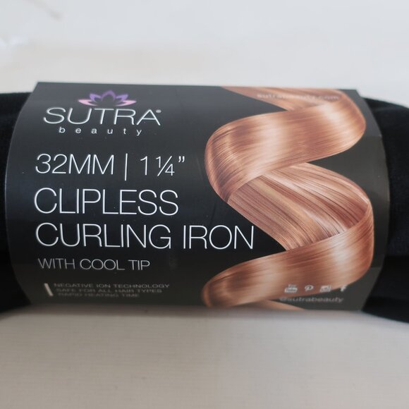 NOB Sutra Beauty 32 mm 1 1/4 Inch Clipless Rapid Heat Curling Iron with Cool Tip - Picture 2 of 8
